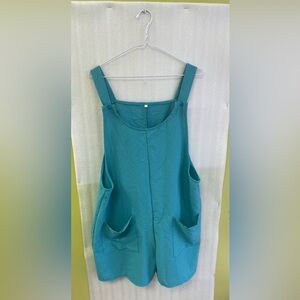 Teal Women’s Sleeveless Pinafore Tunic with Pockets